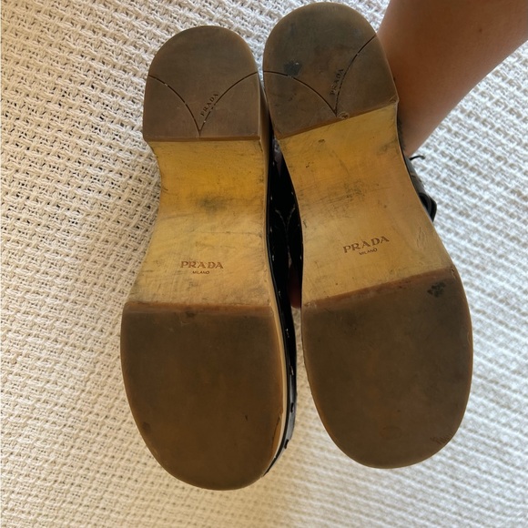 Prada Black Leather Clogs Size 38.5 (US 8) - Picture 6 of 9
